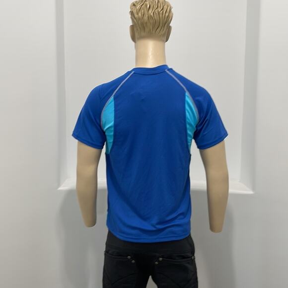 ecos Performance Wear Short Sleeve Crewneck T-Shirt Blue   Size M NWT - Picture 2 of 9